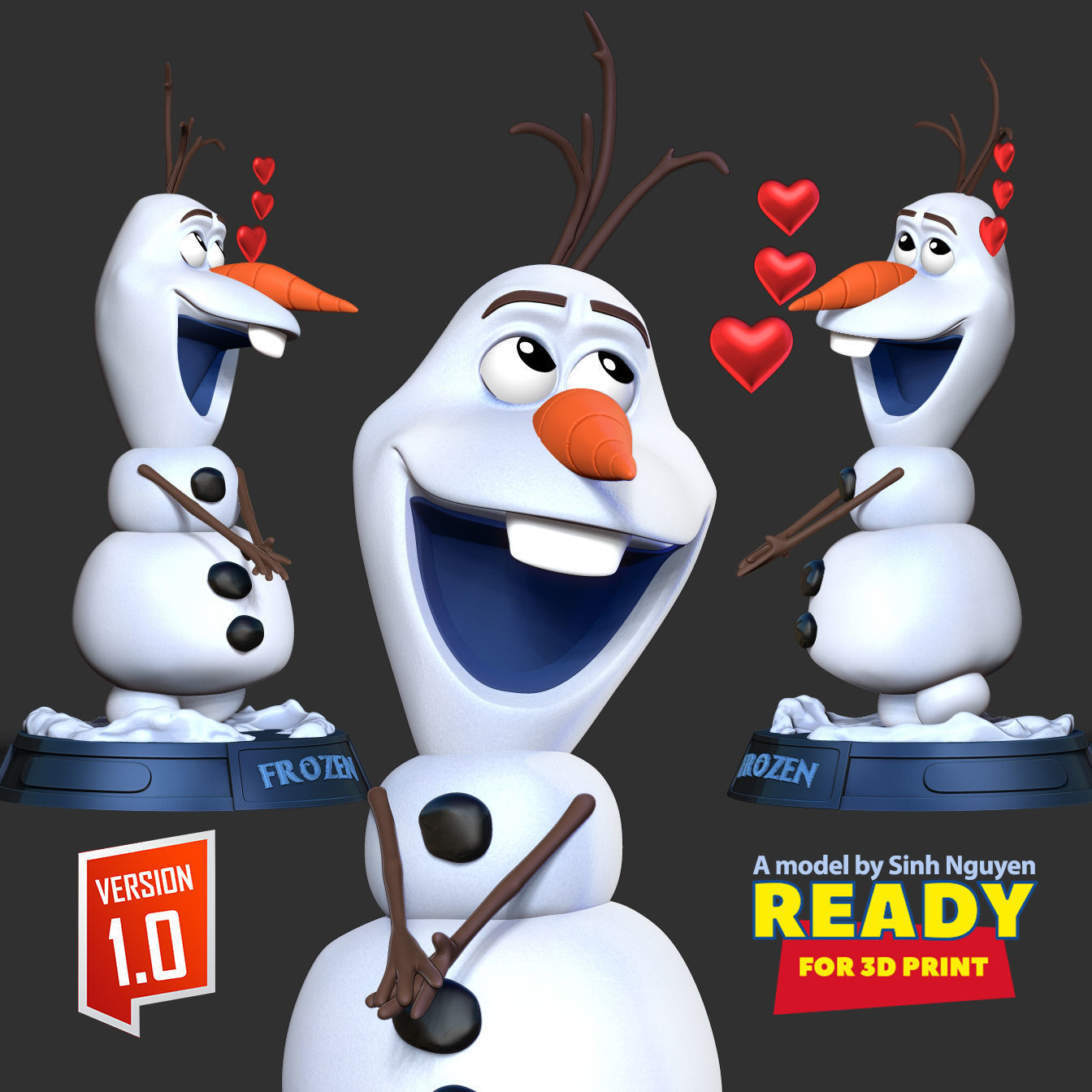 Olaf - Merry Christmas 3D print model_1