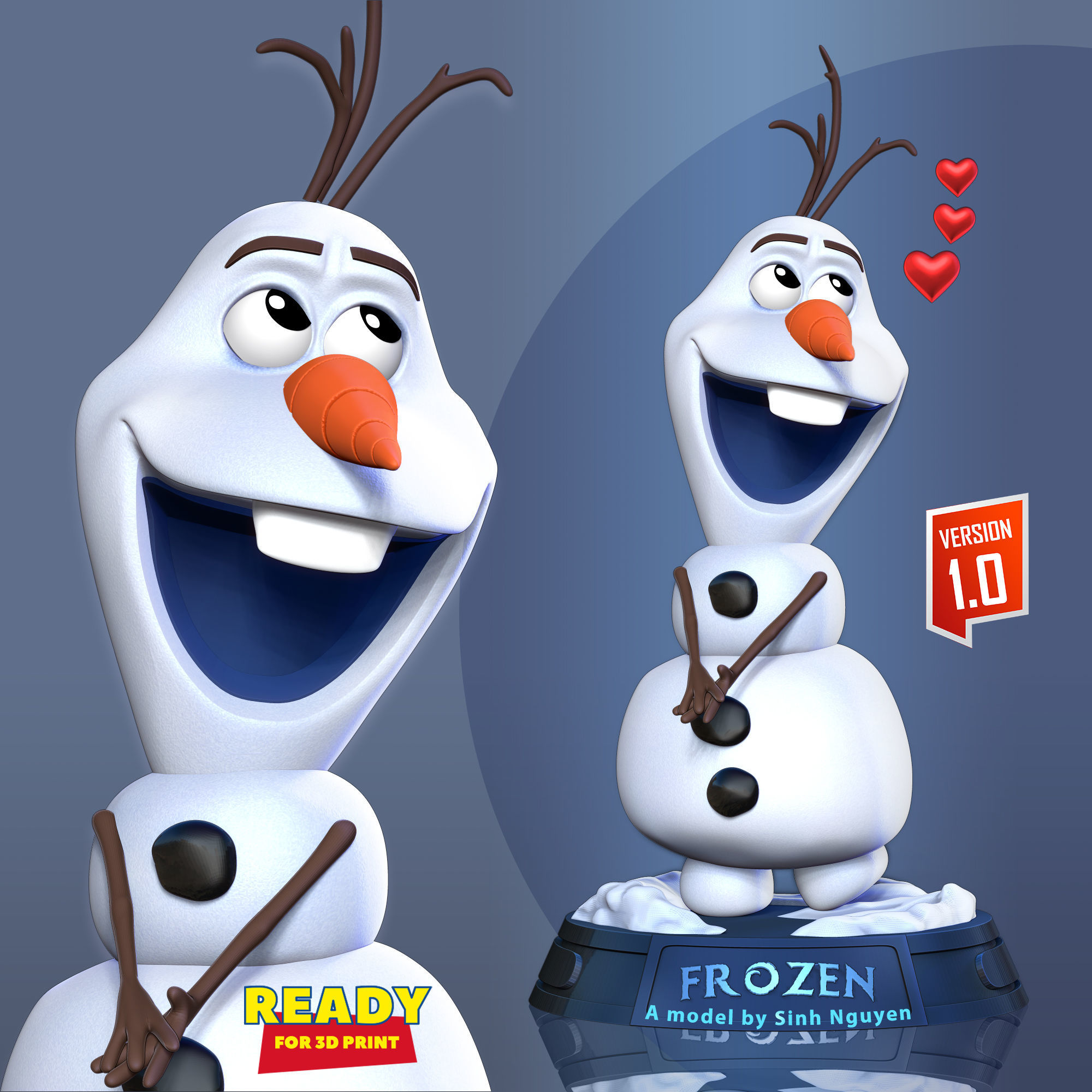 Olaf - Merry Christmas 3D print model_18