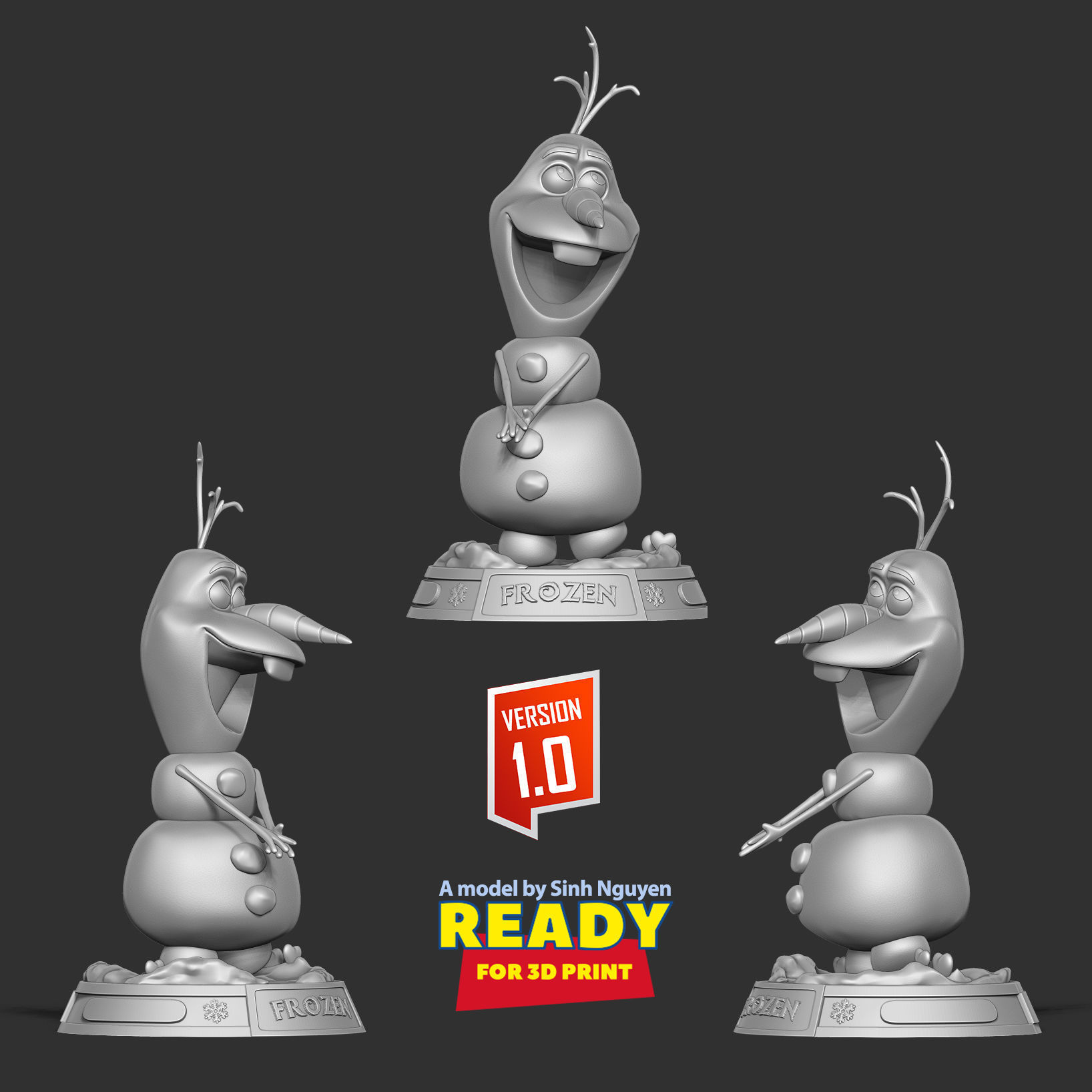 Olaf - Merry Christmas 3D print model_5