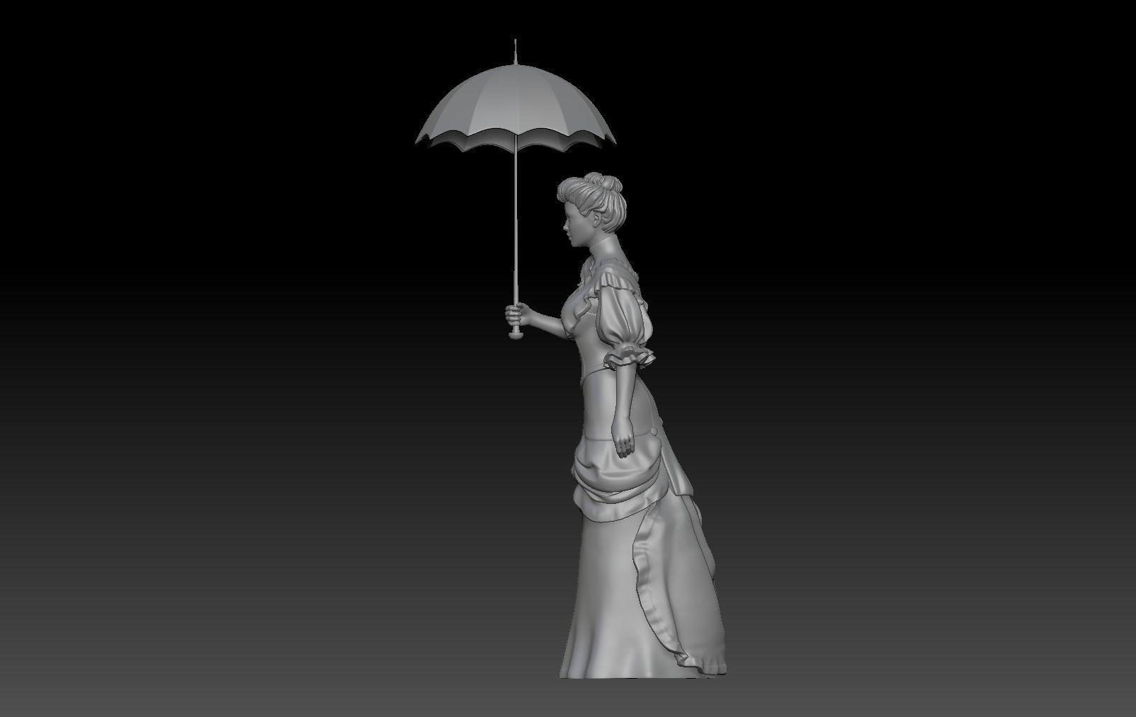VICTORIAN ERA GIRL 3 3D print model_1