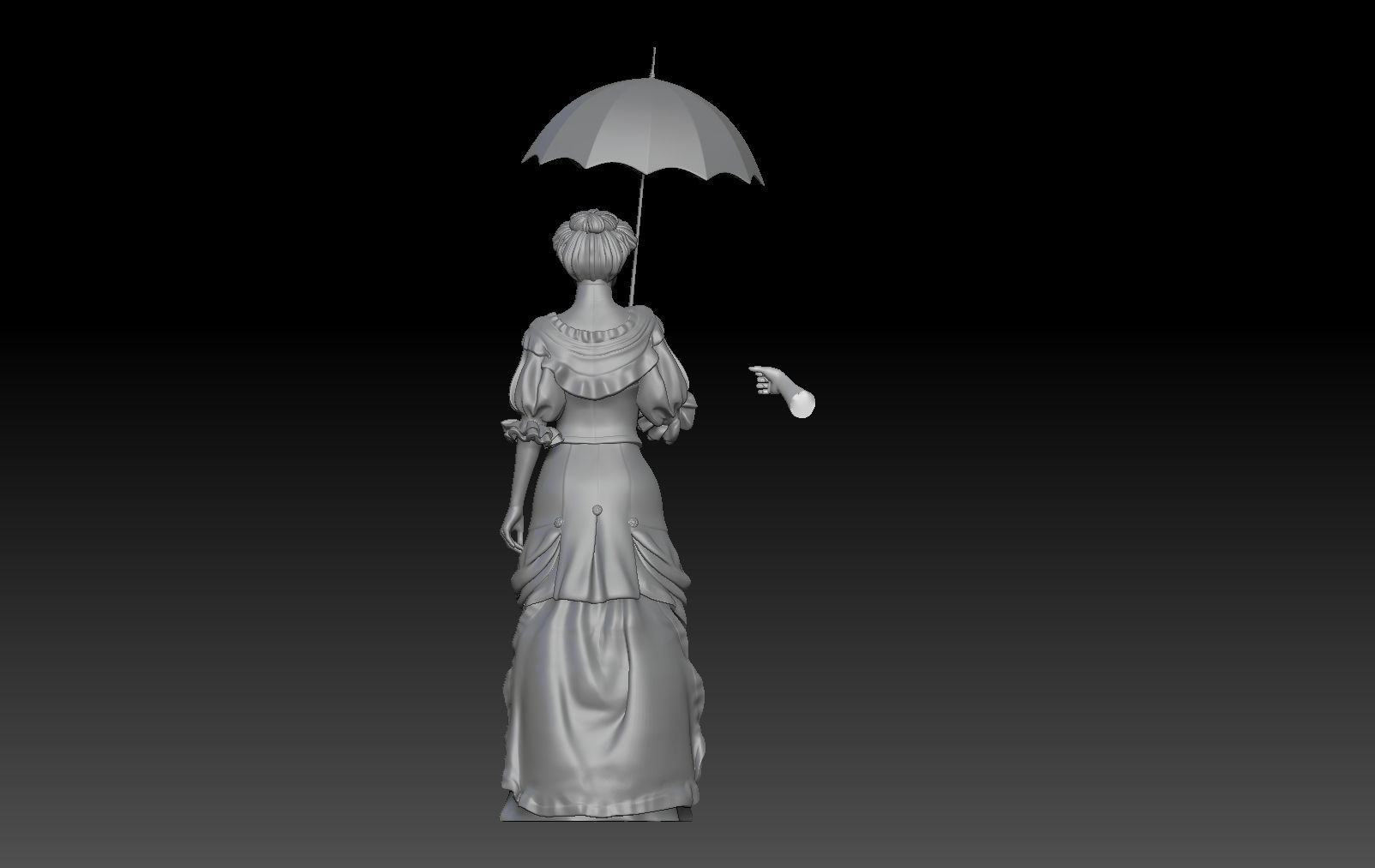 VICTORIAN ERA GIRL 3 3D print model_2