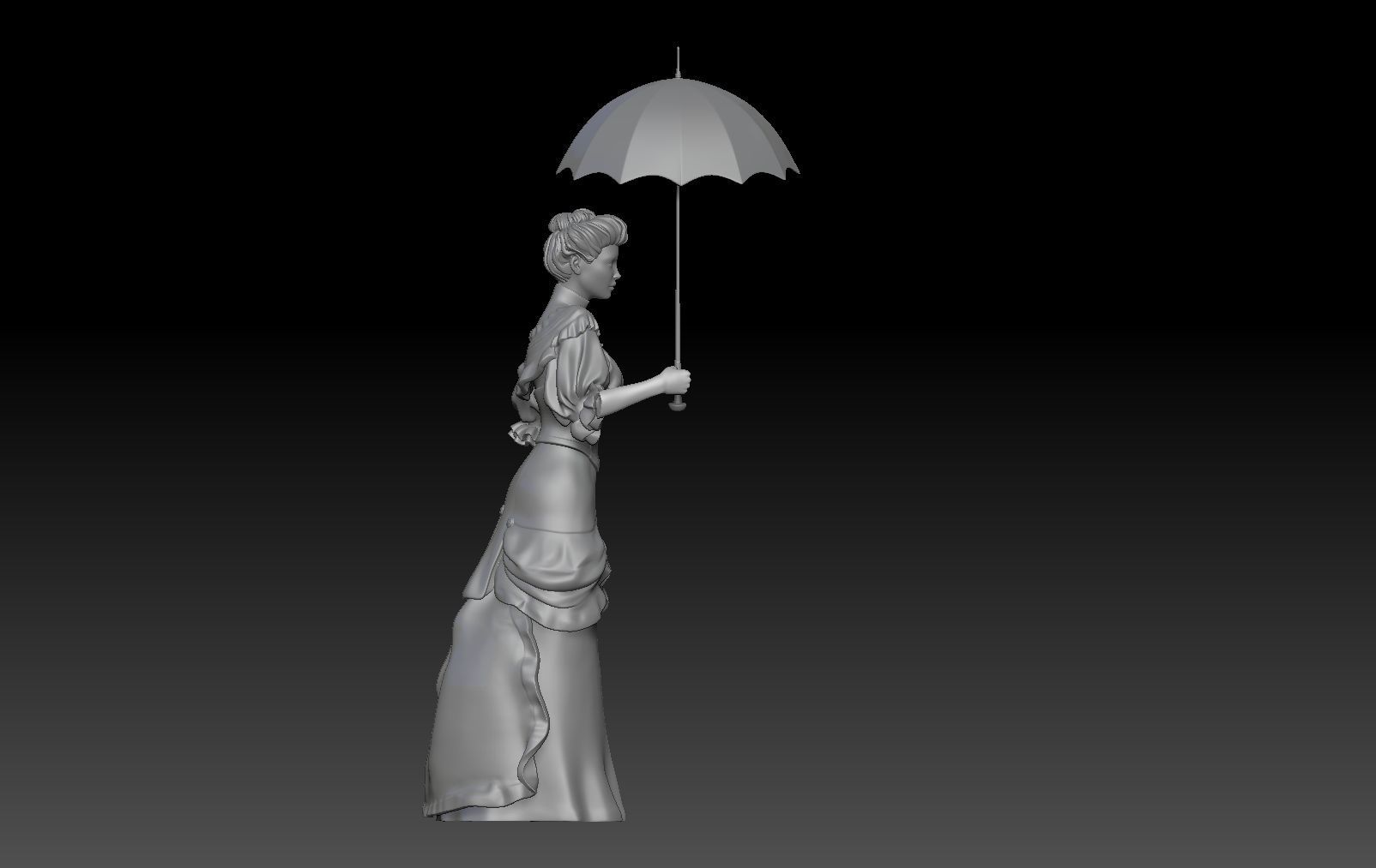 VICTORIAN ERA GIRL 3 3D print model_3