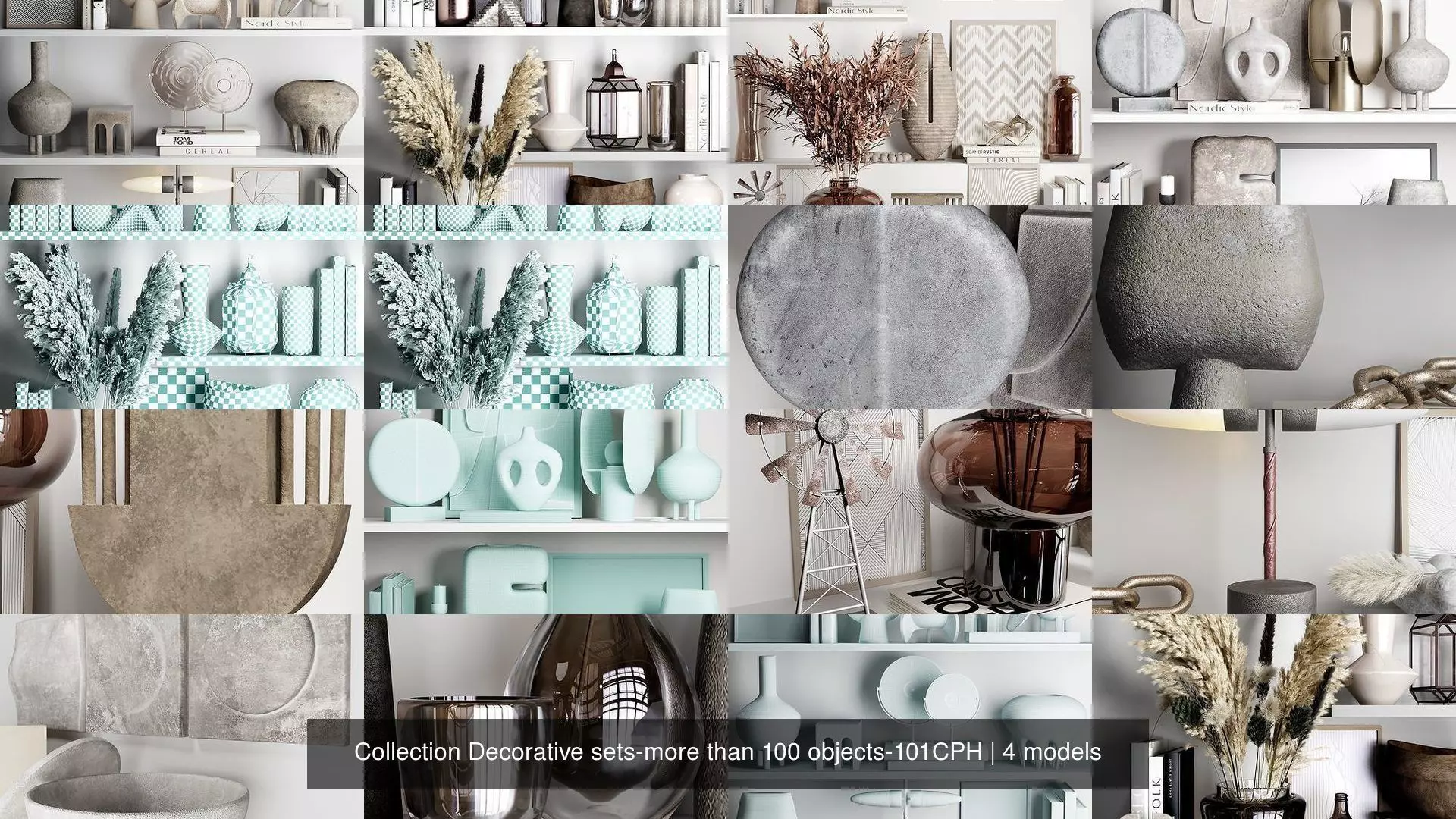 Collection Decorative sets-more than 100 objects-101CPH _0