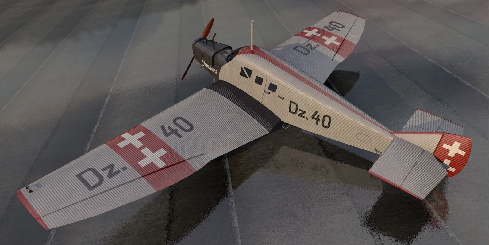 Junkers F-13 3D model_2