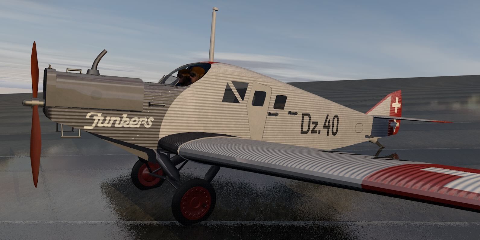 Junkers F-13 3D model_9