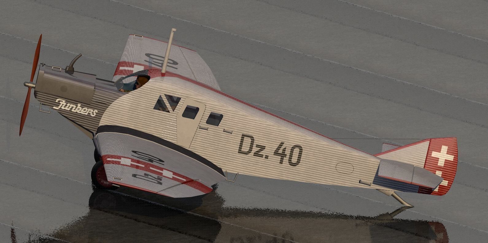 Junkers F-13 3D model_4