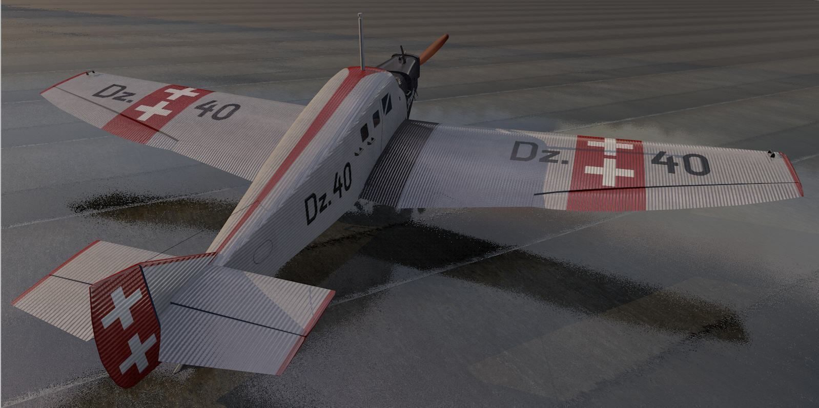 Junkers F-13 3D model_6