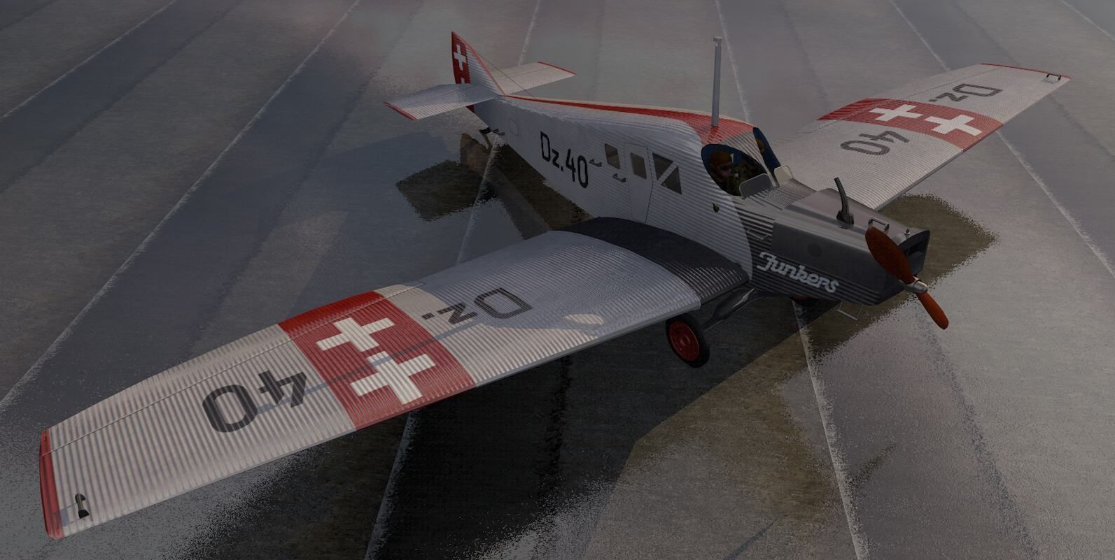Junkers F-13 3D model_7