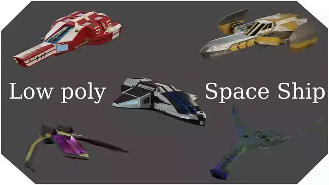 Low Poly Fighter Space Ship