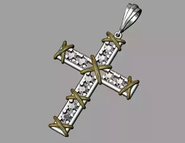 Tiffany Cross Diamond Pendant