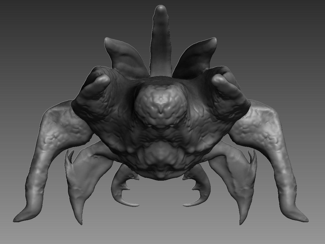 Highpoly Alien insect Free 3D model_4