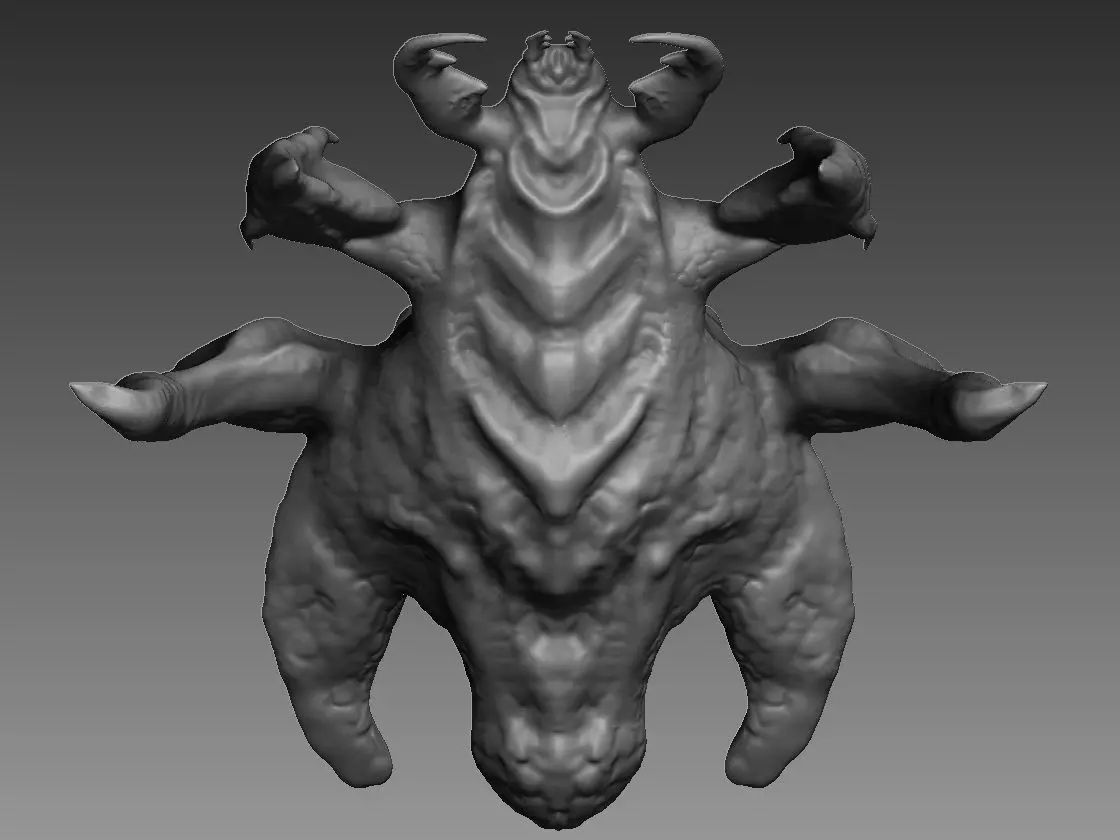 Highpoly Alien insect Free 3D model_0