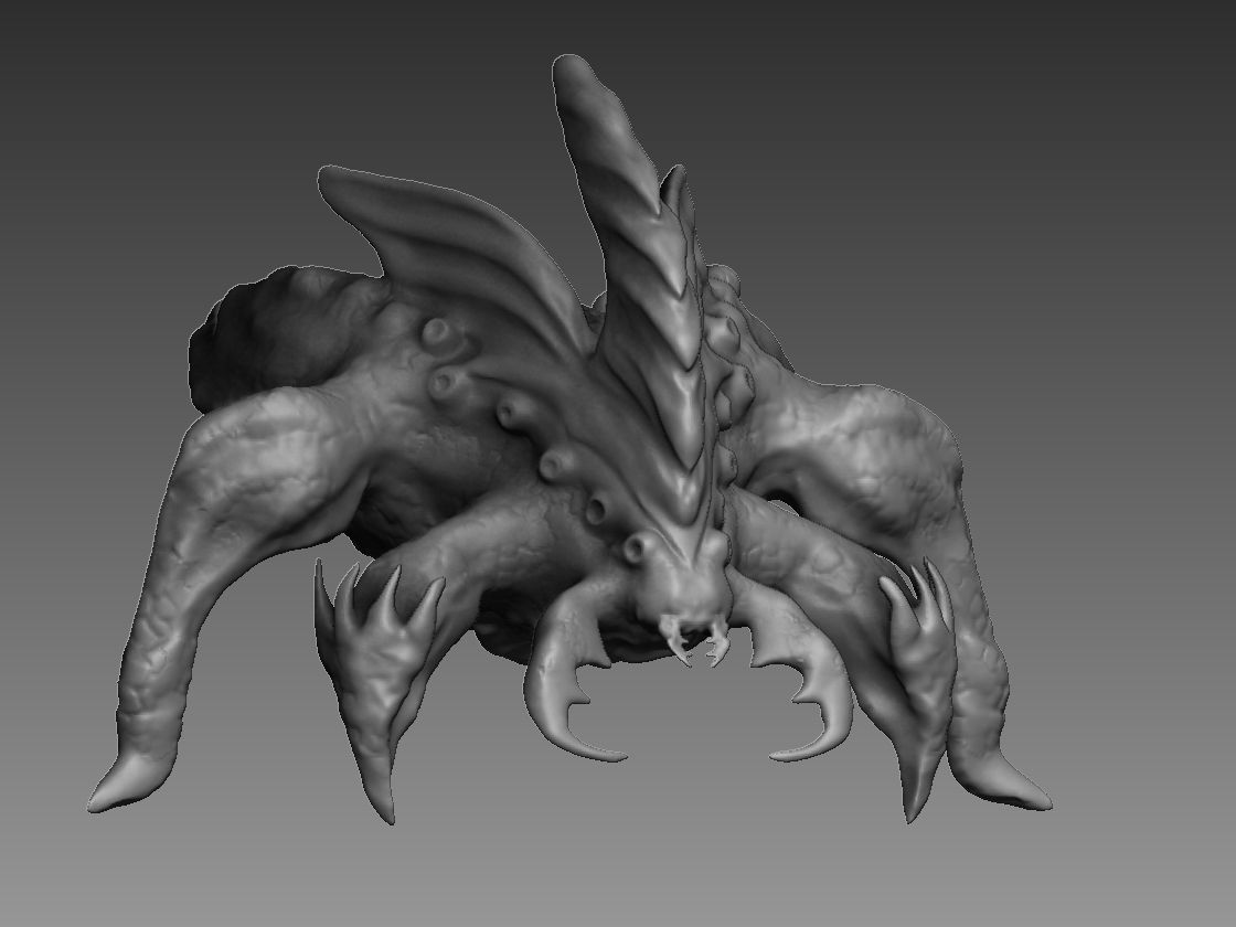 Highpoly Alien insect Free 3D model_2