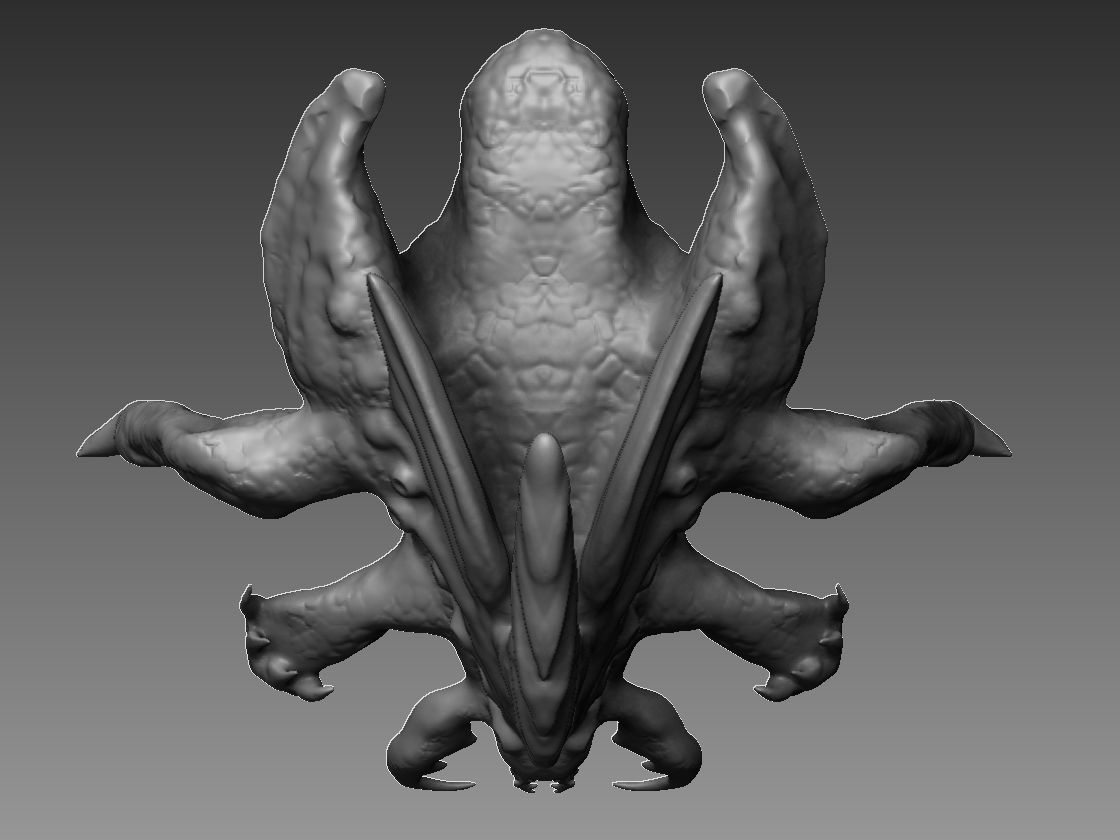 Highpoly Alien insect Free 3D model_1