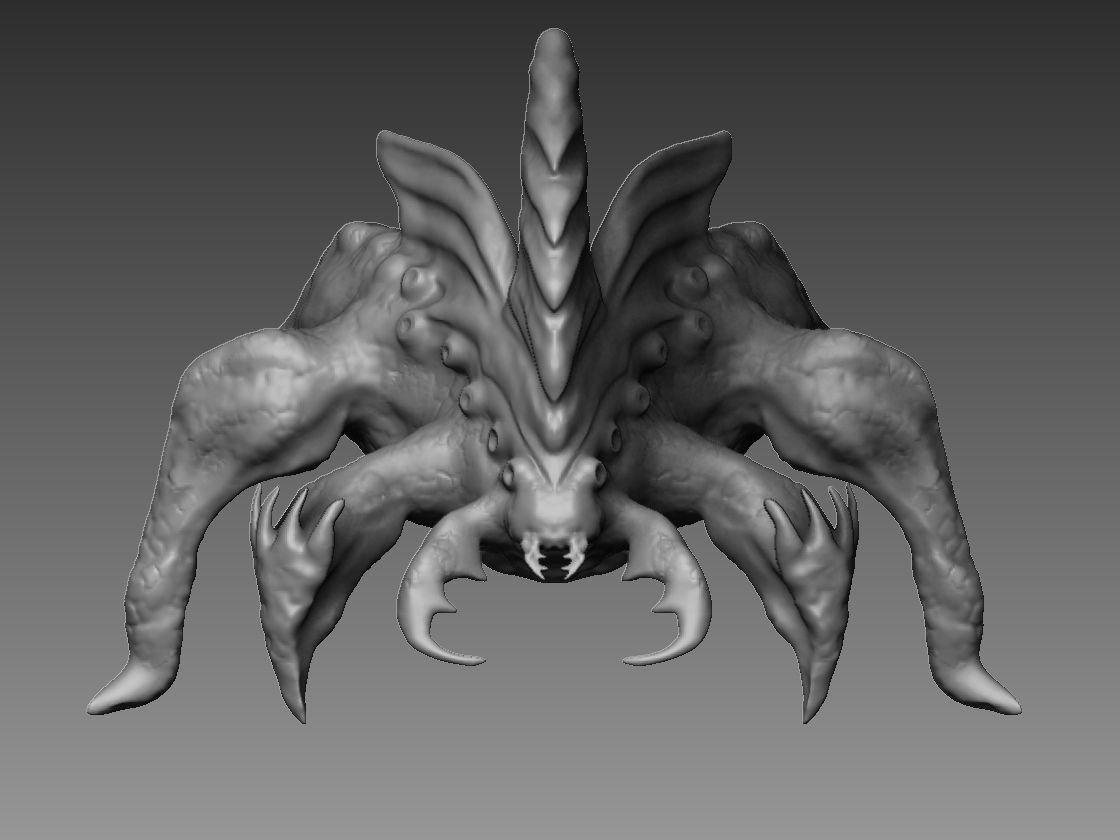 Highpoly Alien insect Free 3D model_3