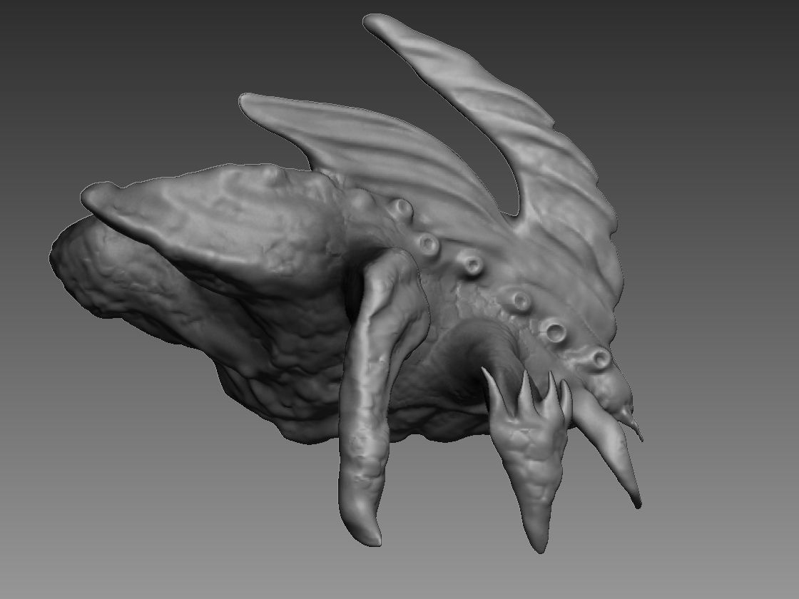 Highpoly Alien insect Free 3D model_5