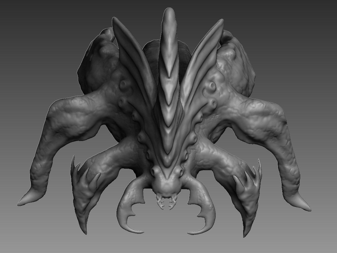 Highpoly Alien insect Free 3D model_6