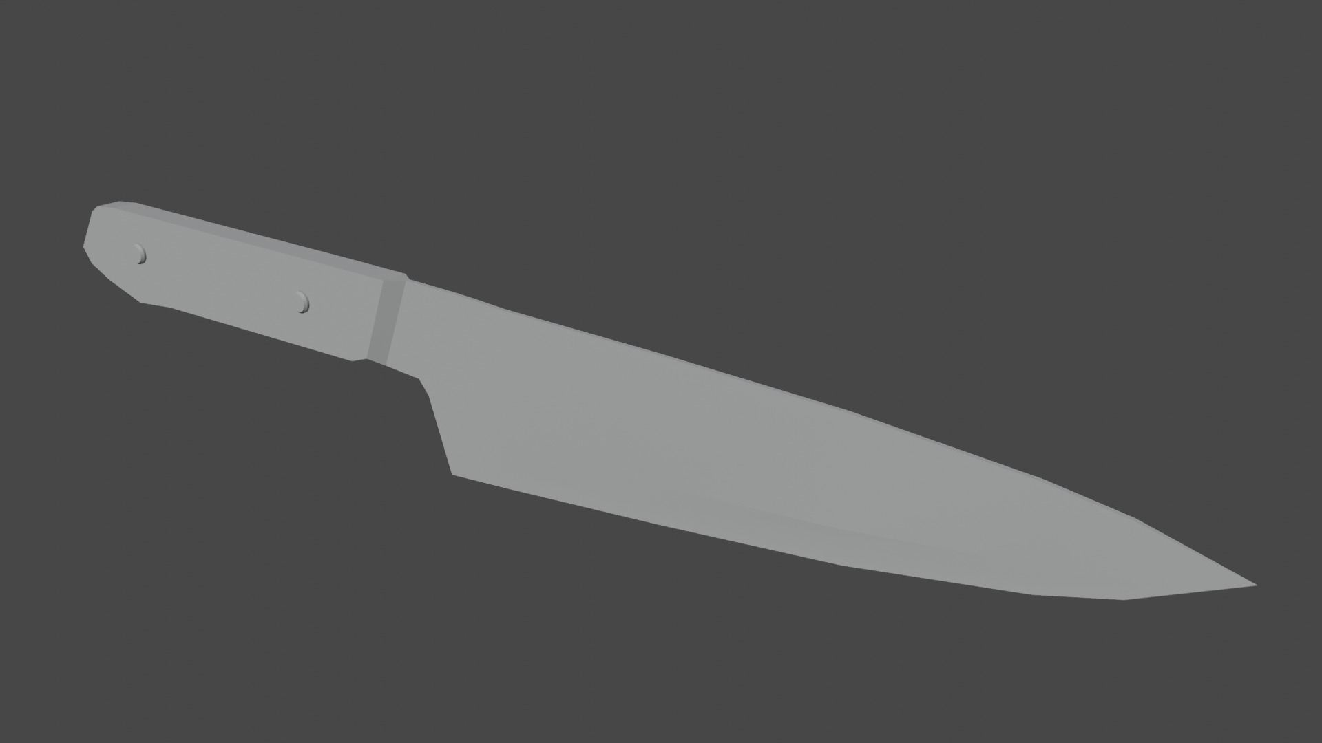 Kitchen knife Free 3D model_3