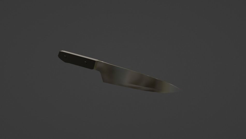Kitchen knife Free 3D model_2