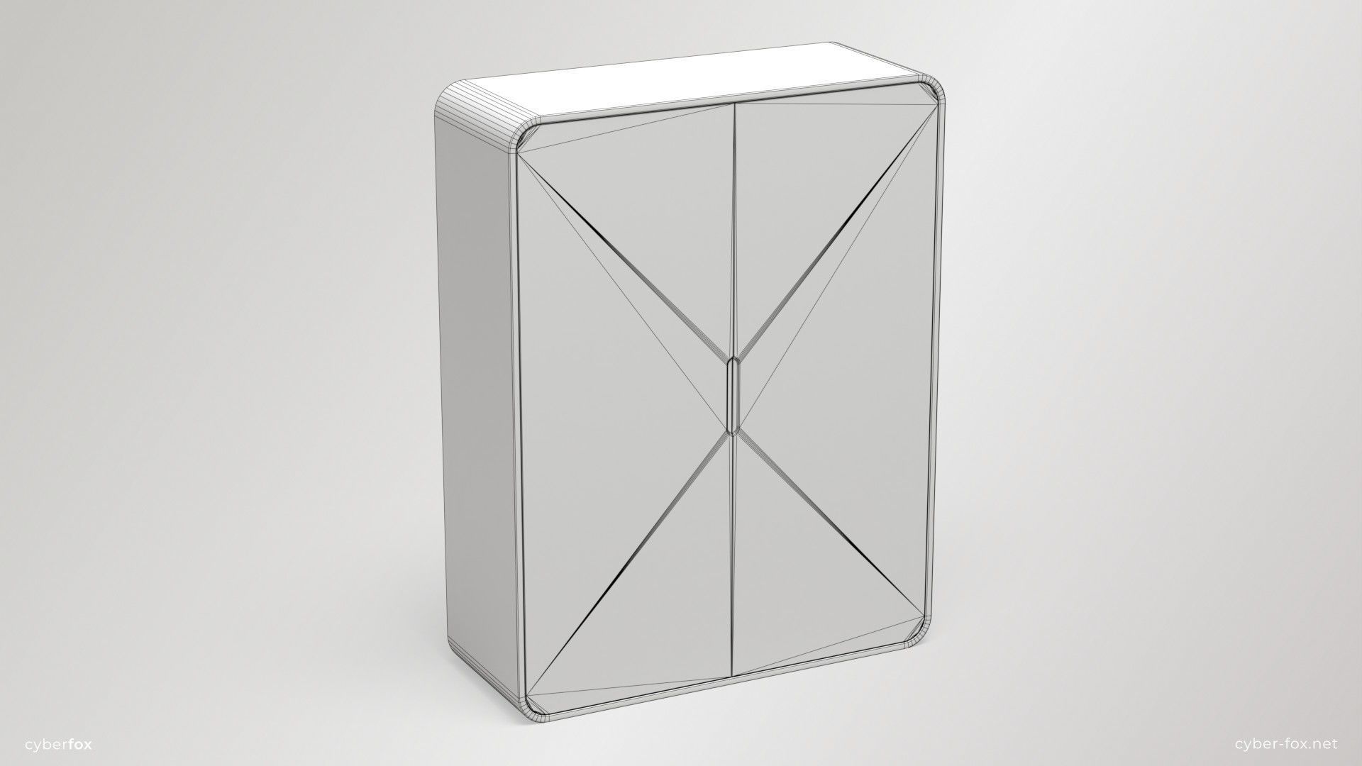 Shelves and Cabinets Furniture Set Low-poly 3D model_9