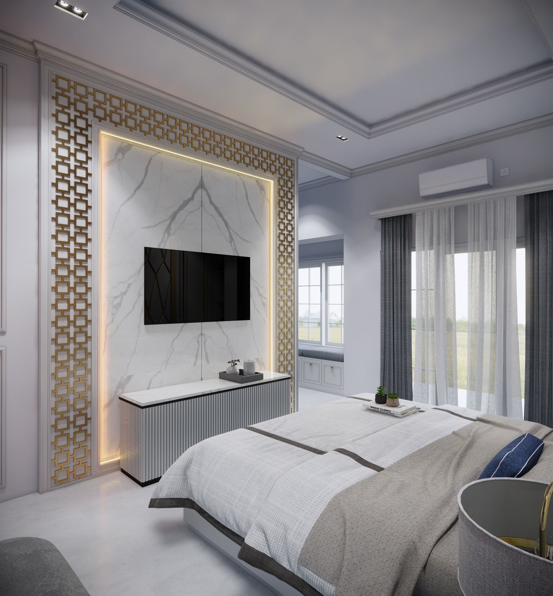 Scene Render Masterbedroom Classic File Sketchup Render Enscape 3D model_2