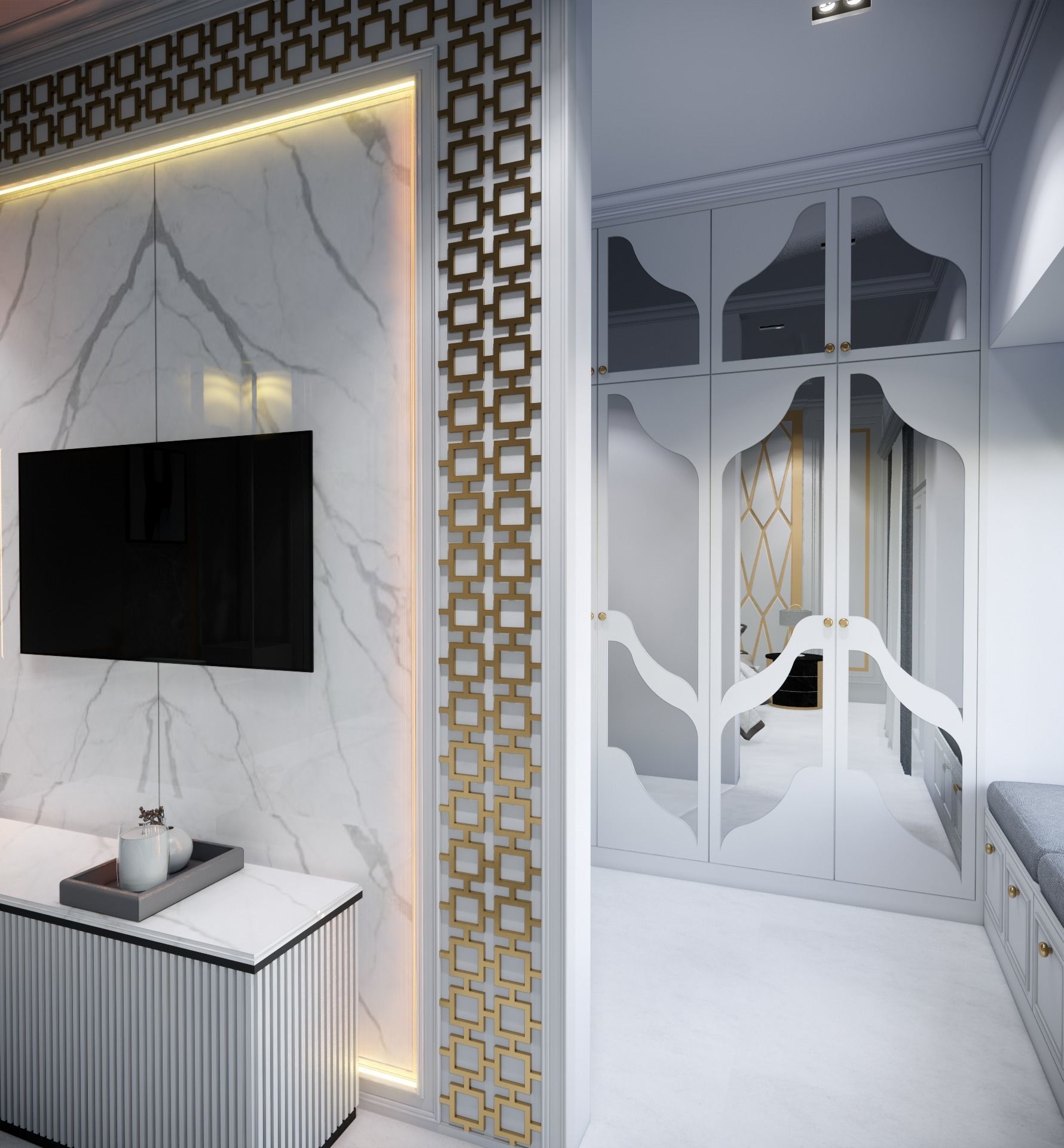 Scene Render Masterbedroom Classic File Sketchup Render Enscape 3D model_3