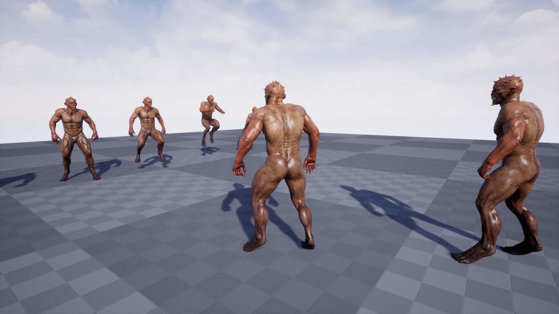 Mutant zombie Low-poly 3D model_12