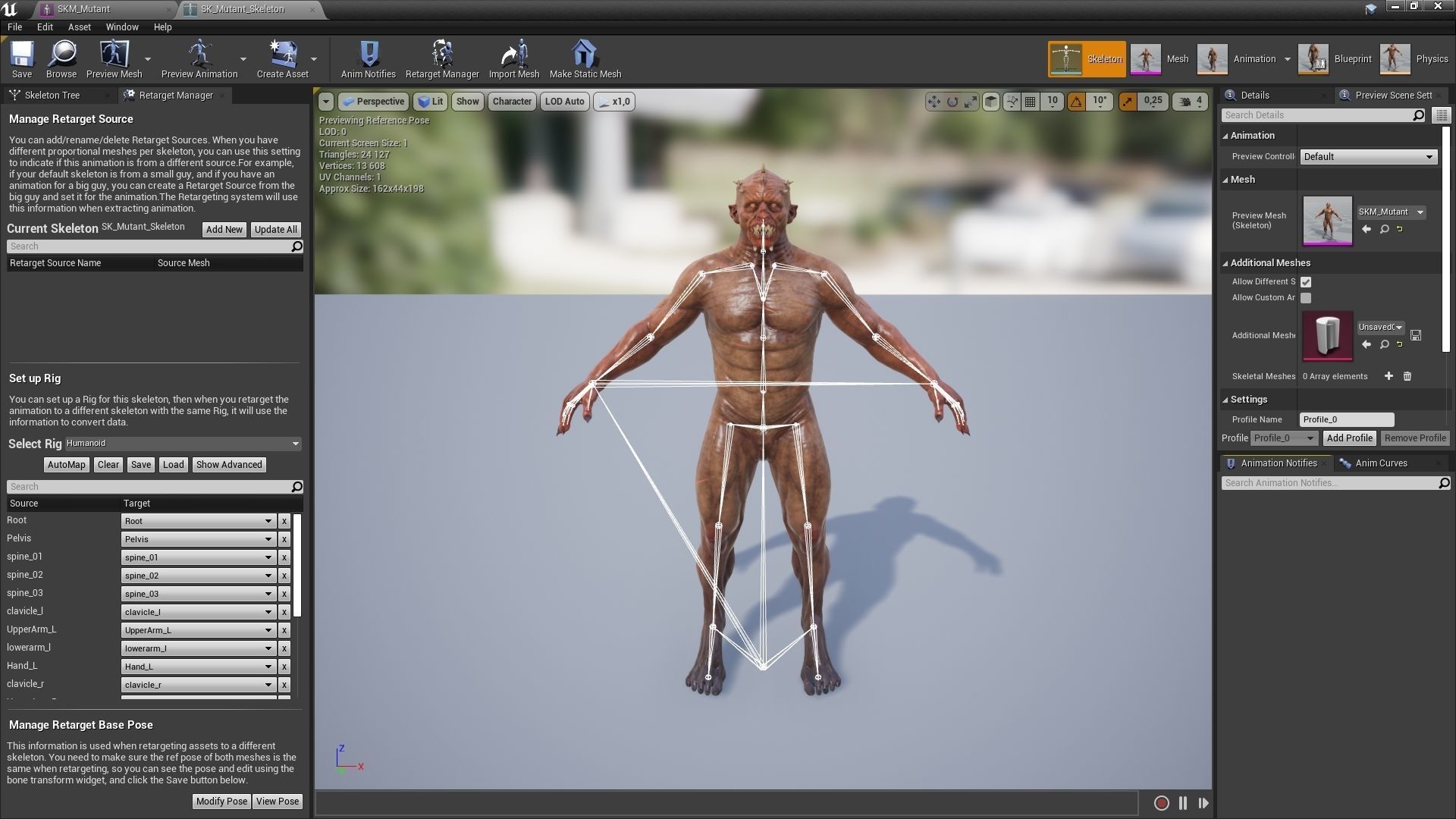 Mutant zombie Low-poly 3D model_15