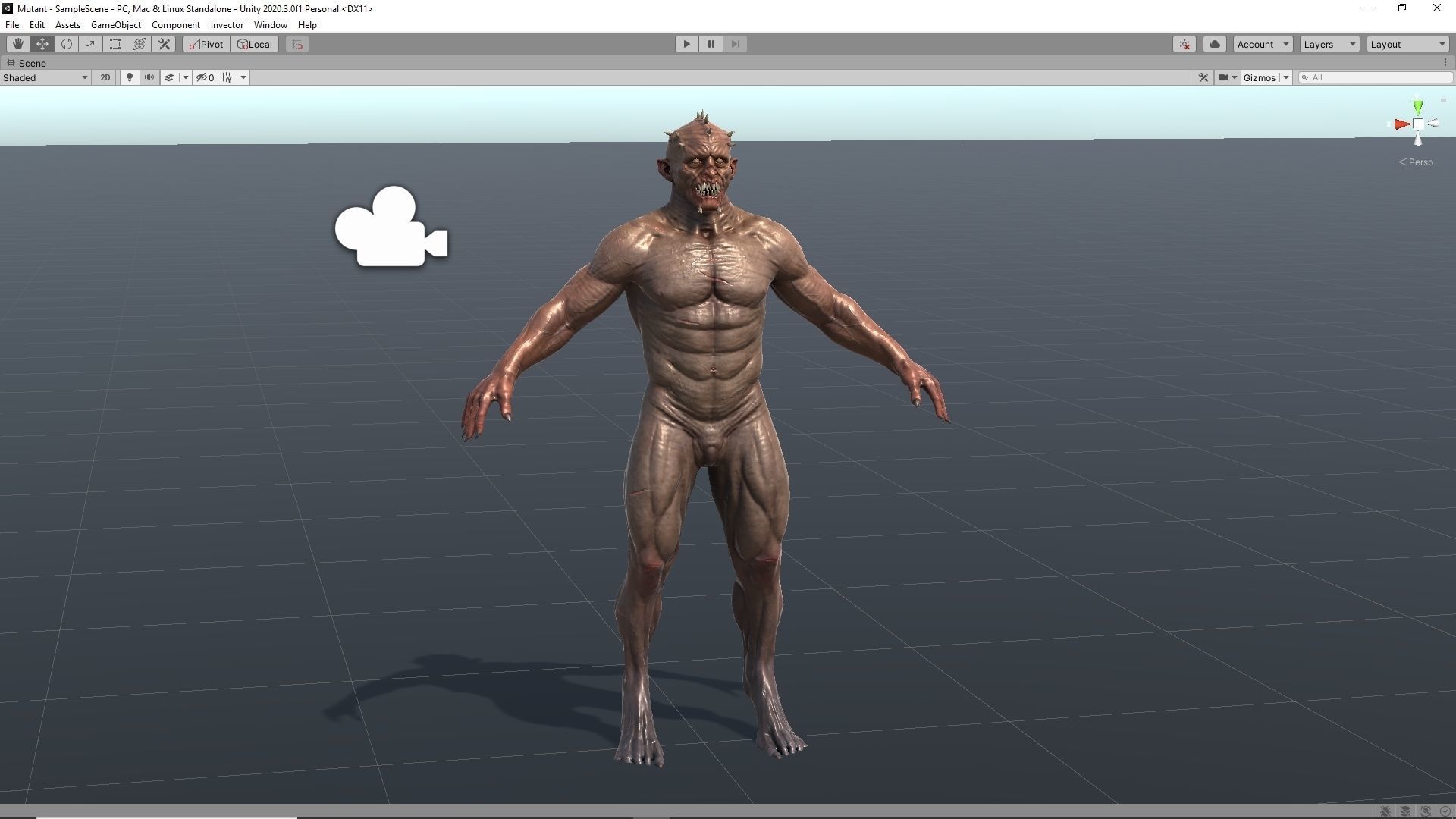 Mutant zombie Low-poly 3D model_18