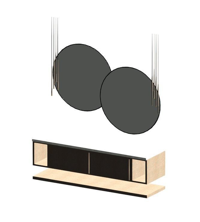 Modern Double Sink Vanity Unit A02 3D model_3