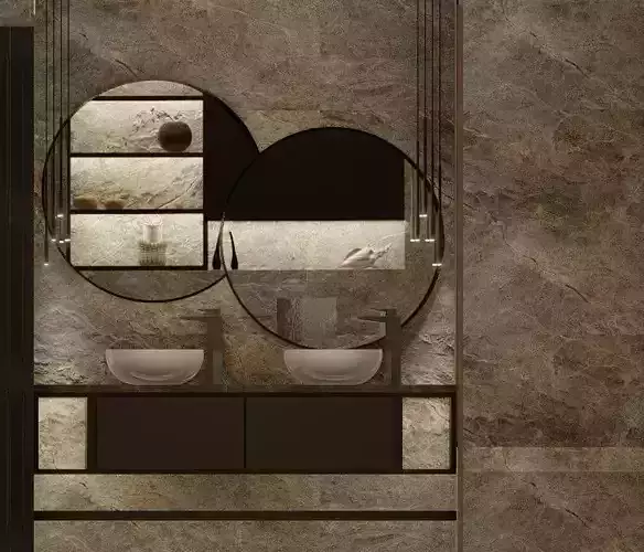 Modern Double Sink Vanity Unit A02