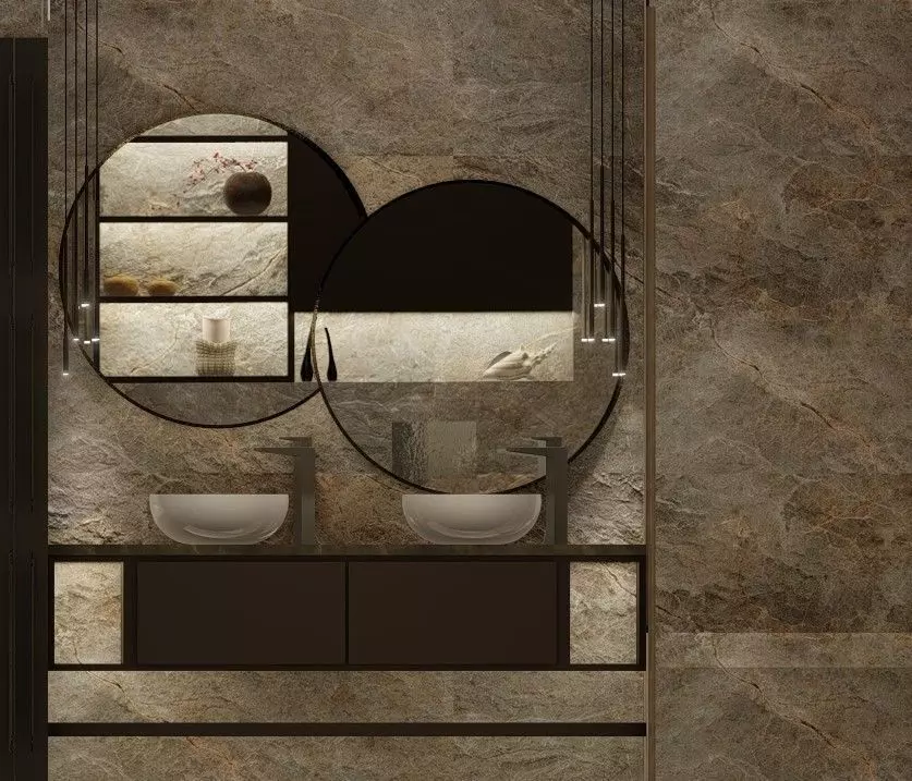 Modern Double Sink Vanity Unit A02 3D model_0