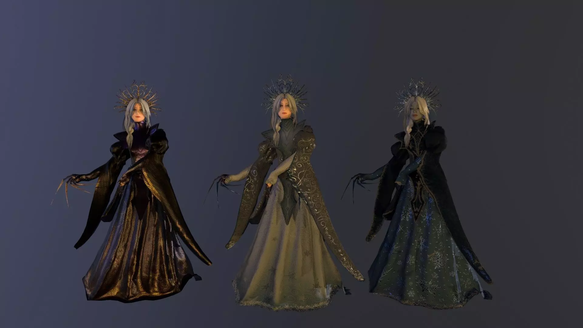 Ice Mistress Low-poly 3D model