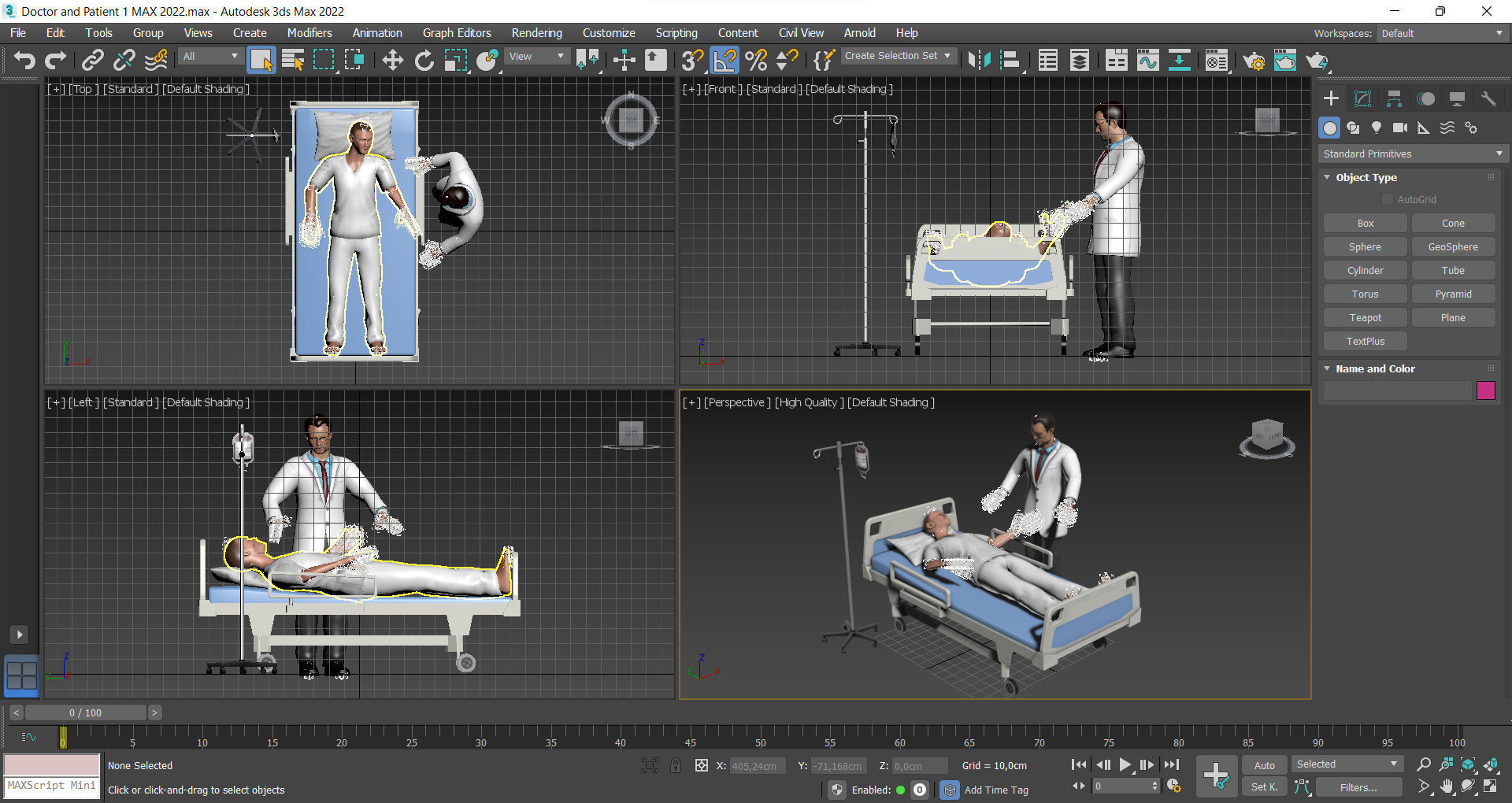 Doctor and Patient Scene 1 Low-poly 3D model_10