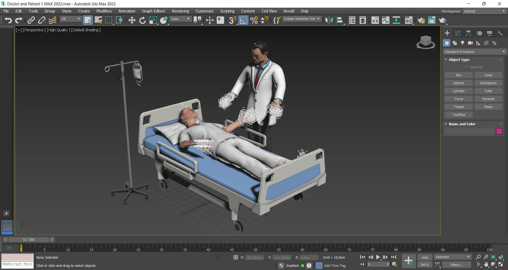 Doctor and Patient Scene 1 Low-poly 3D model_11