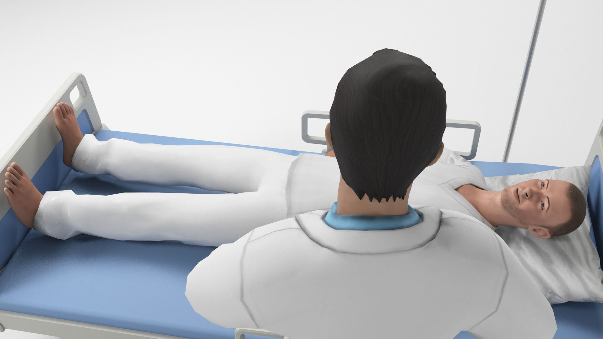 Doctor and Patient Scene 1 Low-poly 3D model_7