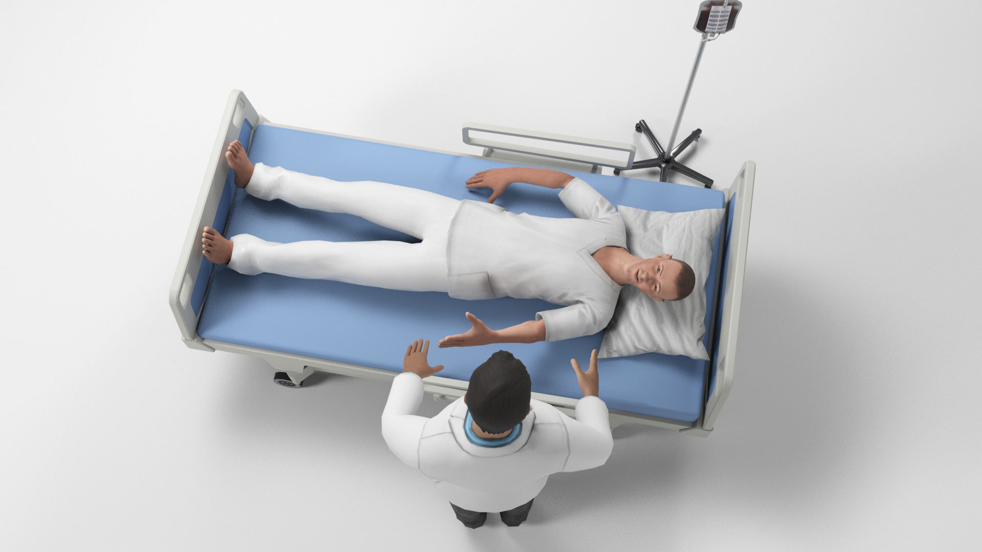 Doctor and Patient Scene 1 Low-poly 3D model_2