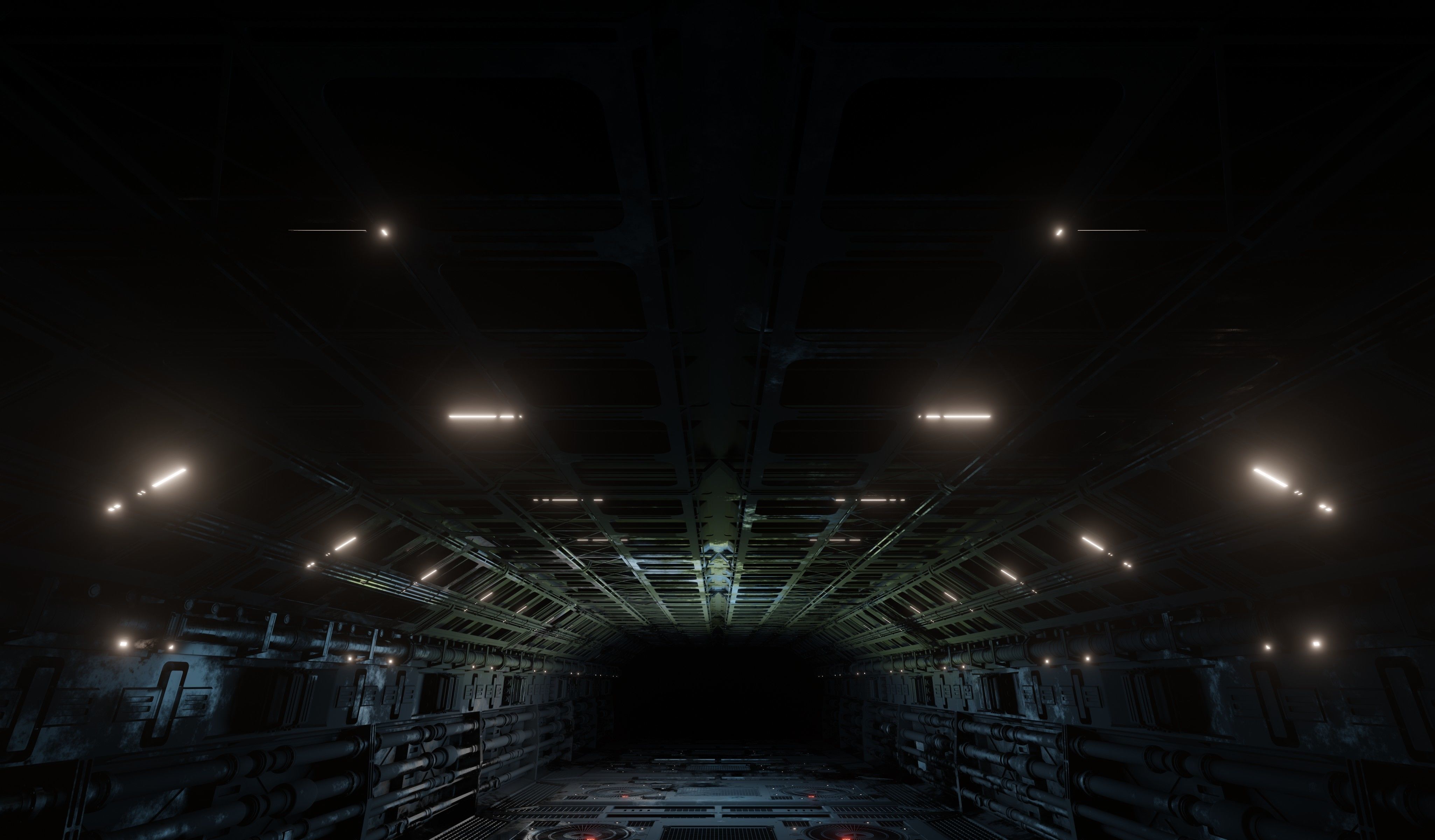 Sci-fi interior great hall 3D model_19