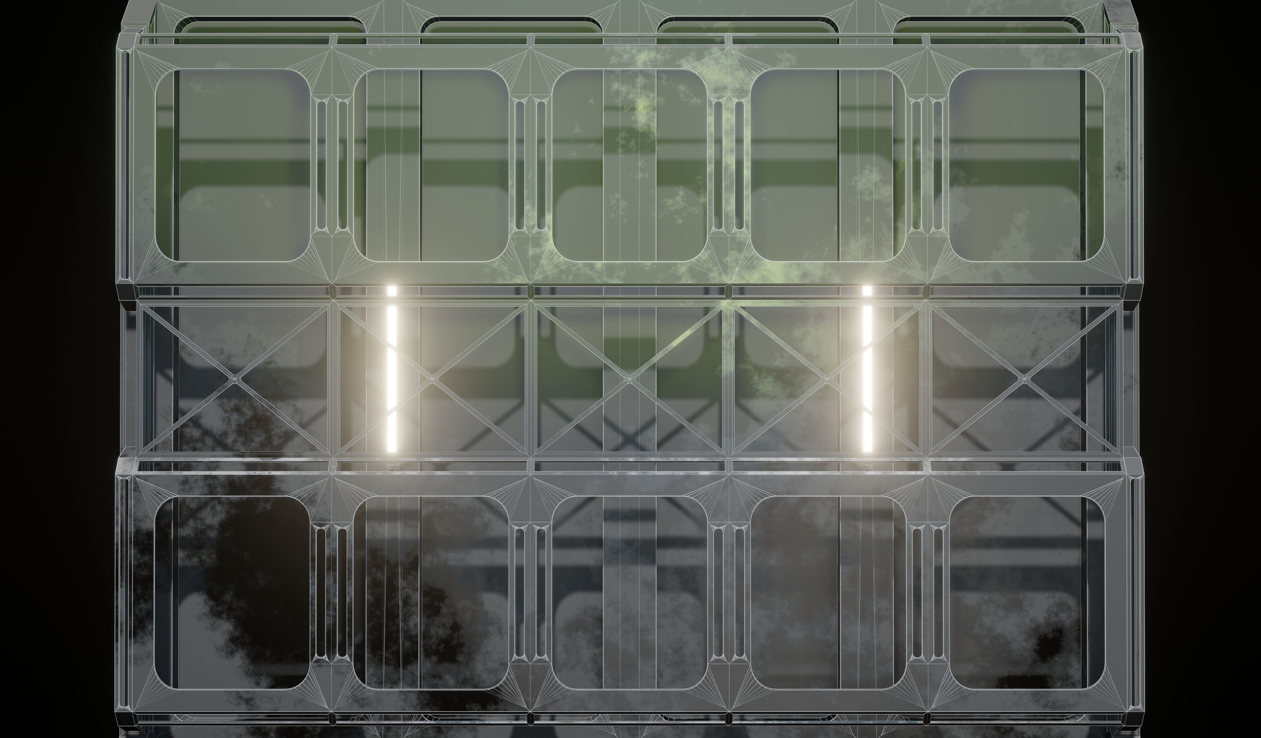 Sci-fi interior great hall 3D model_4