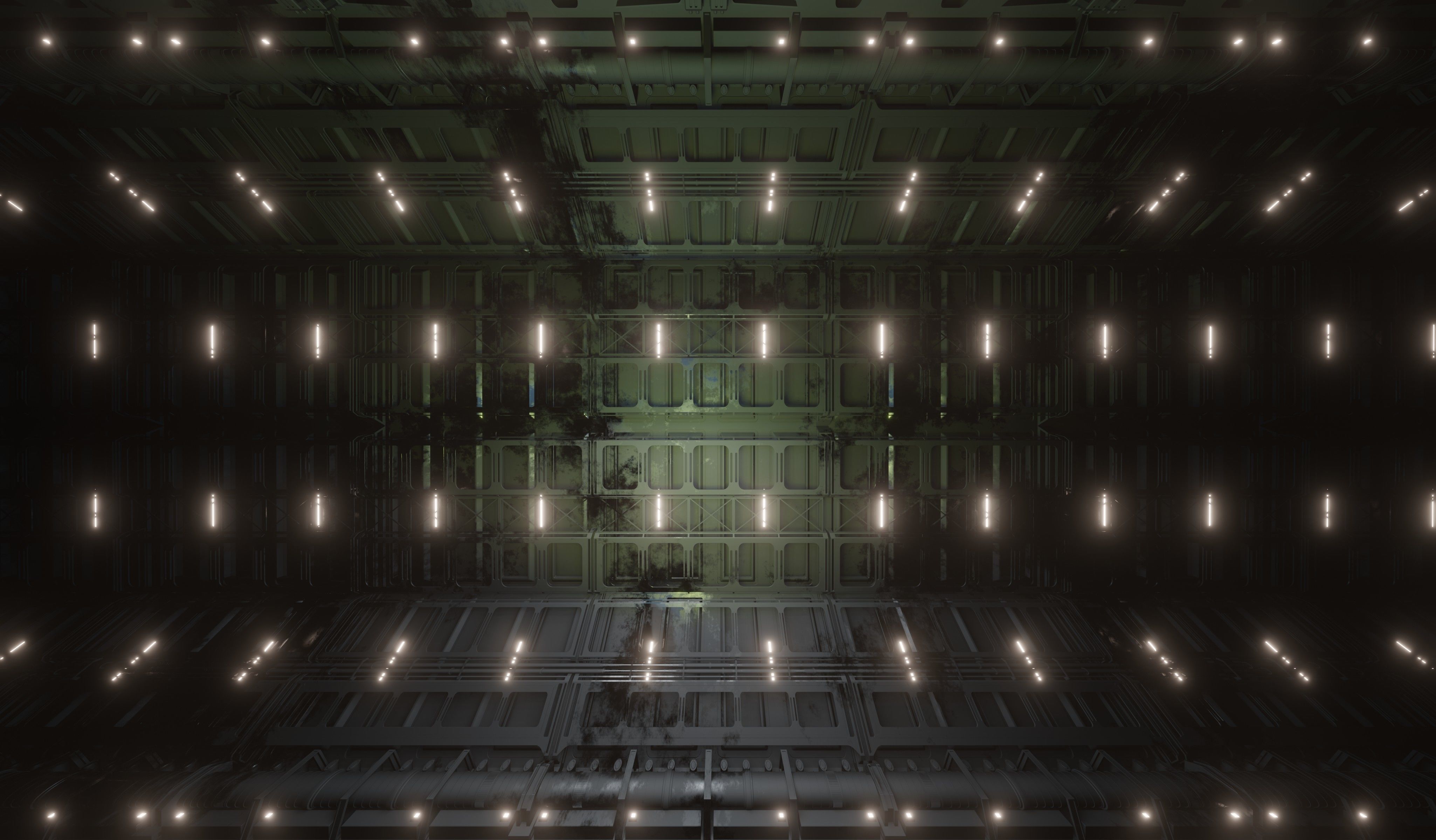 Sci-fi interior great hall 3D model_14