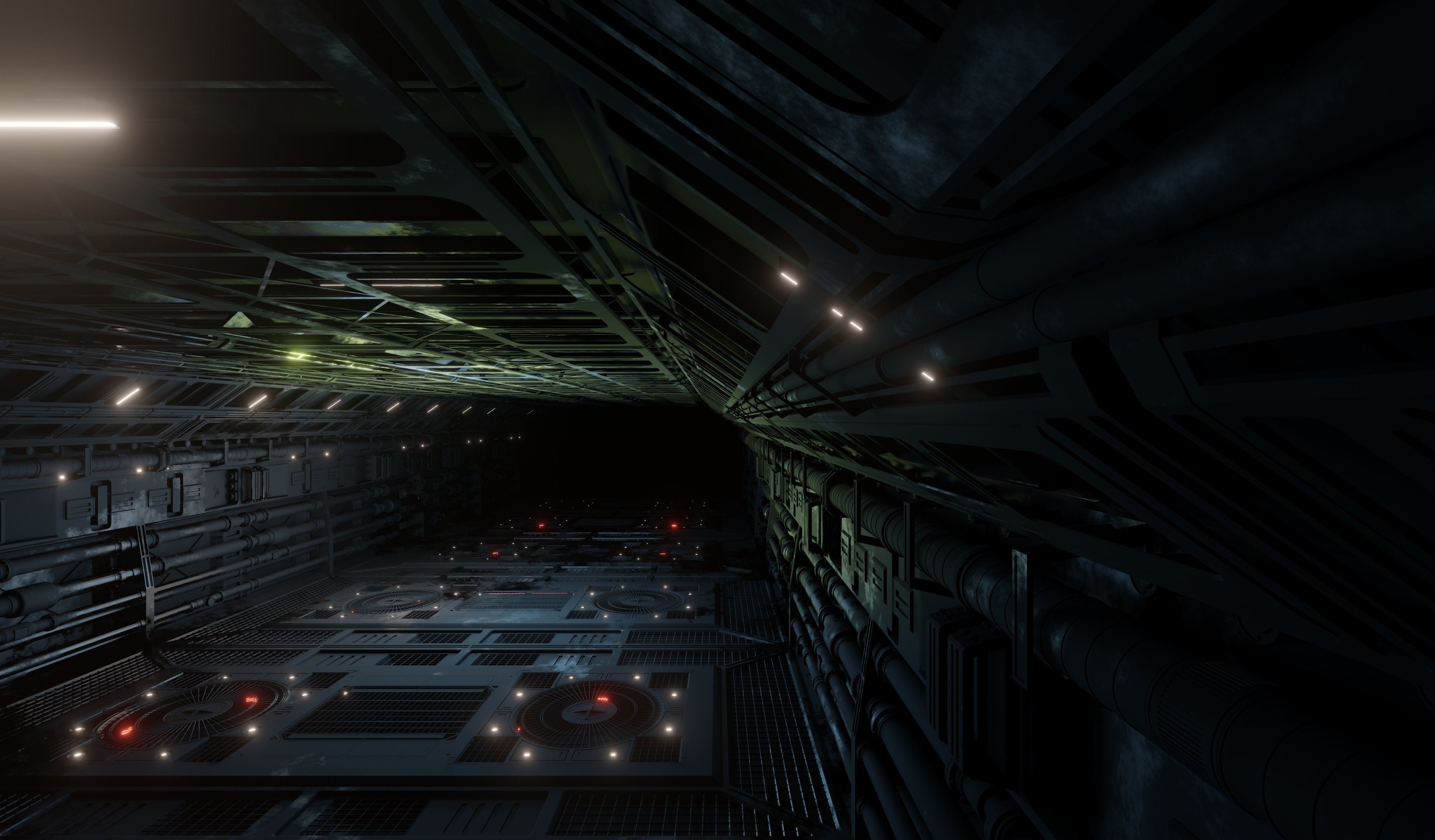 Sci-fi interior great hall 3D model_18