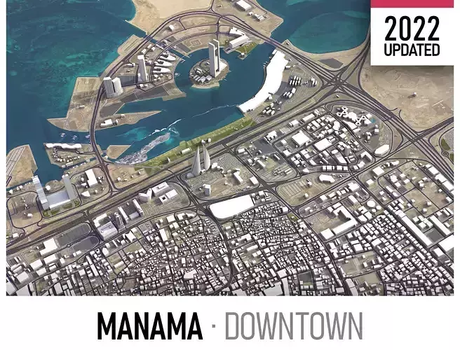 Manama Low-poly 3D model