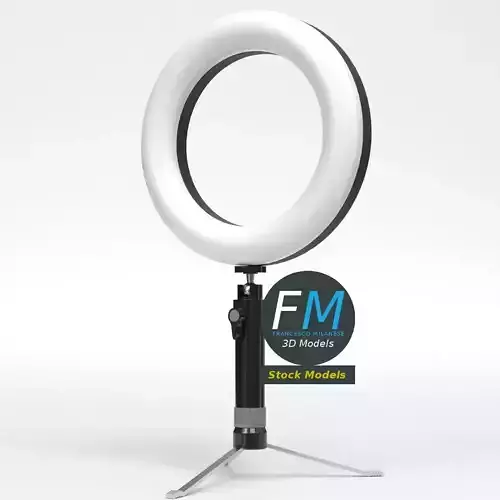 Desktop light ring stand set