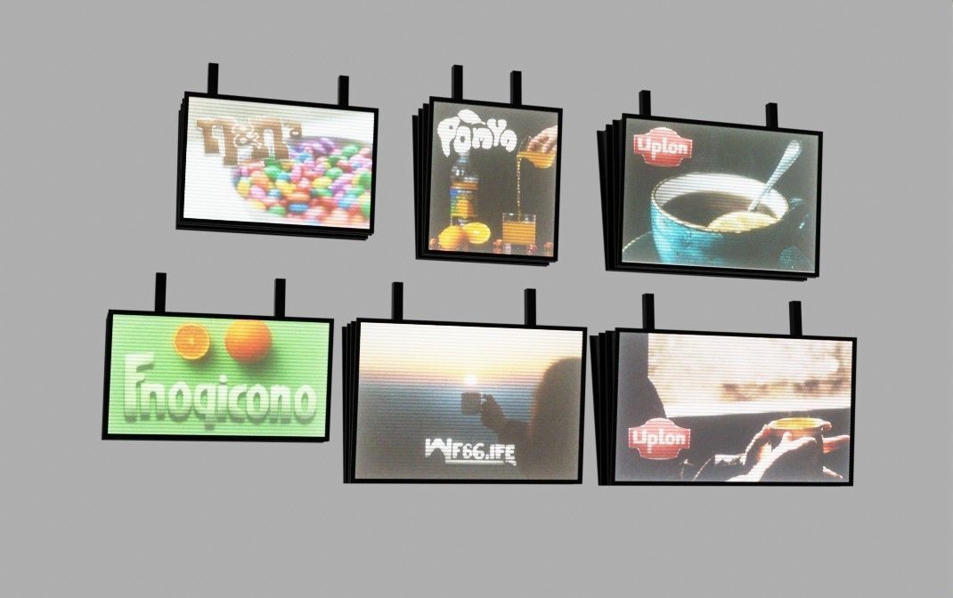 Cyberpunk Signs Low-poly 3D model_4