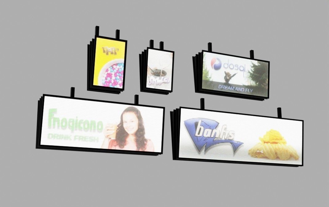 Cyberpunk Signs Low-poly 3D model_3