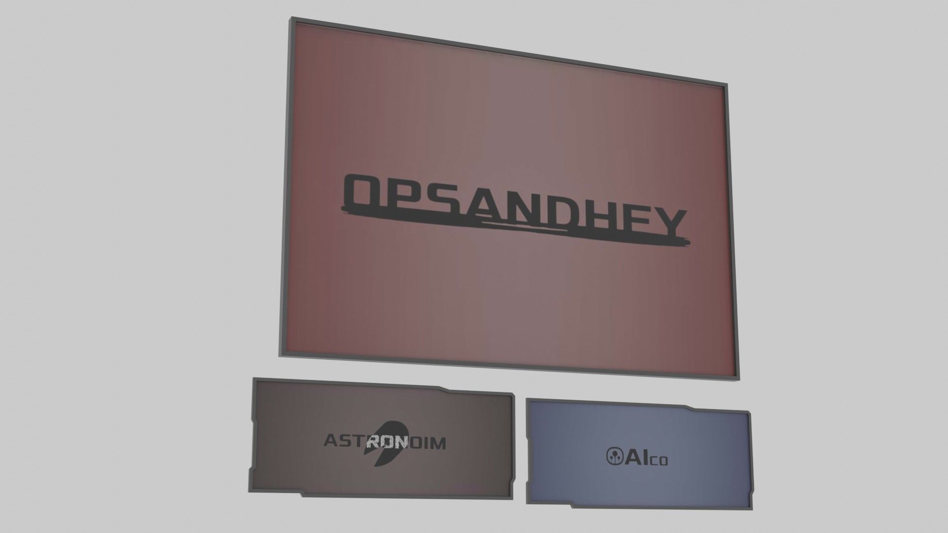 Cyberpunk Signs Low-poly 3D model_7