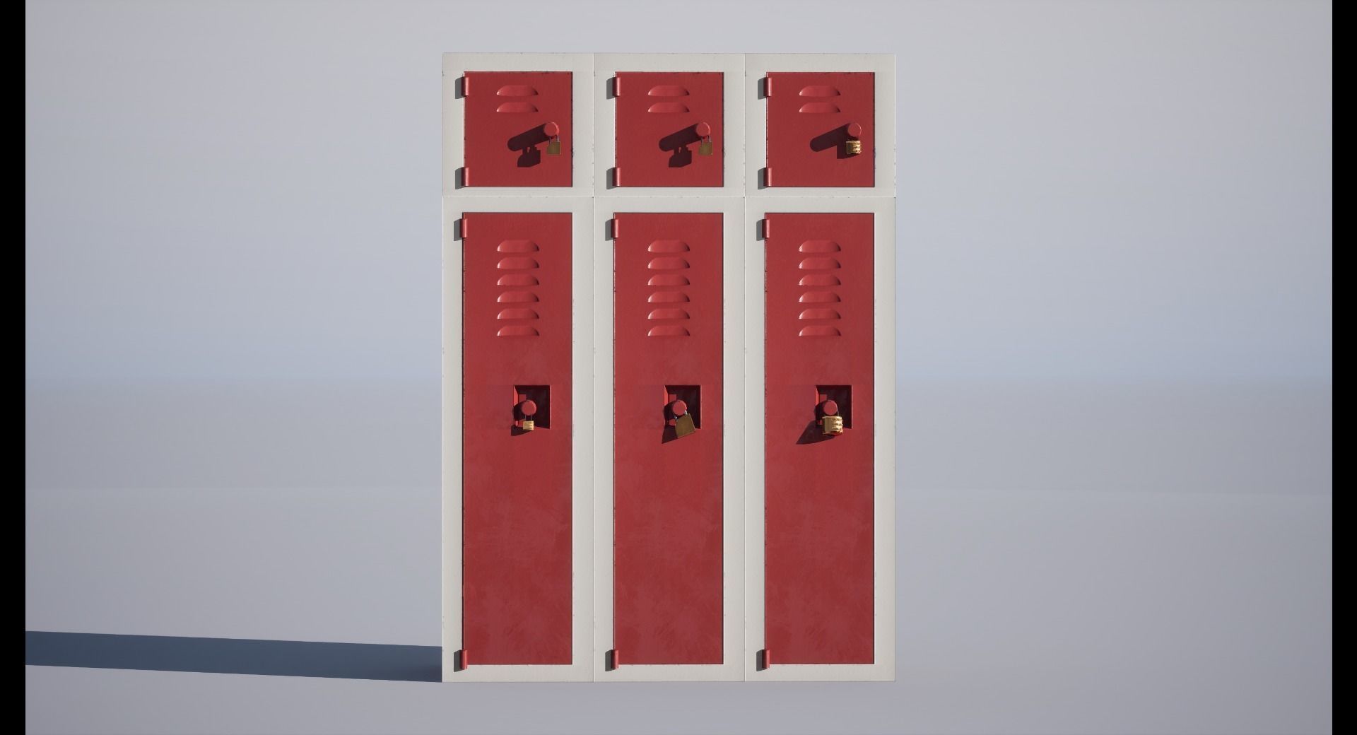 Locker Low-poly 3D model_3