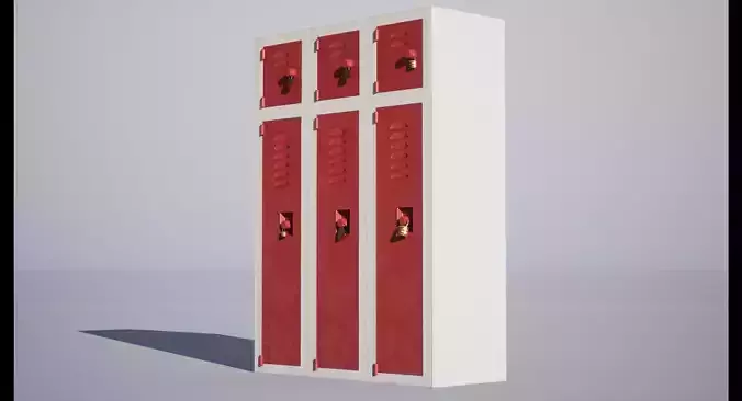 Locker Low-poly 3D model