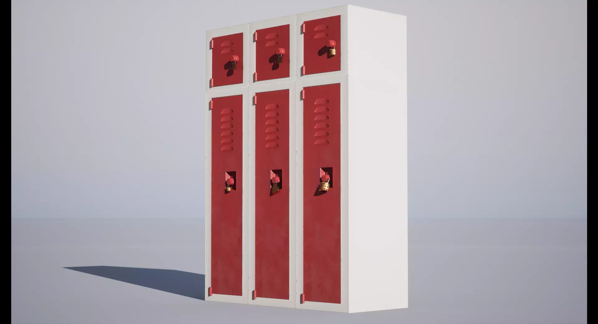 Locker Low-poly 3D model_0