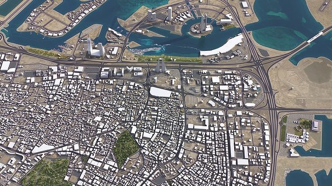 Manama Low-poly 3D model 4